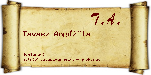 Tavasz Angéla névjegykártya